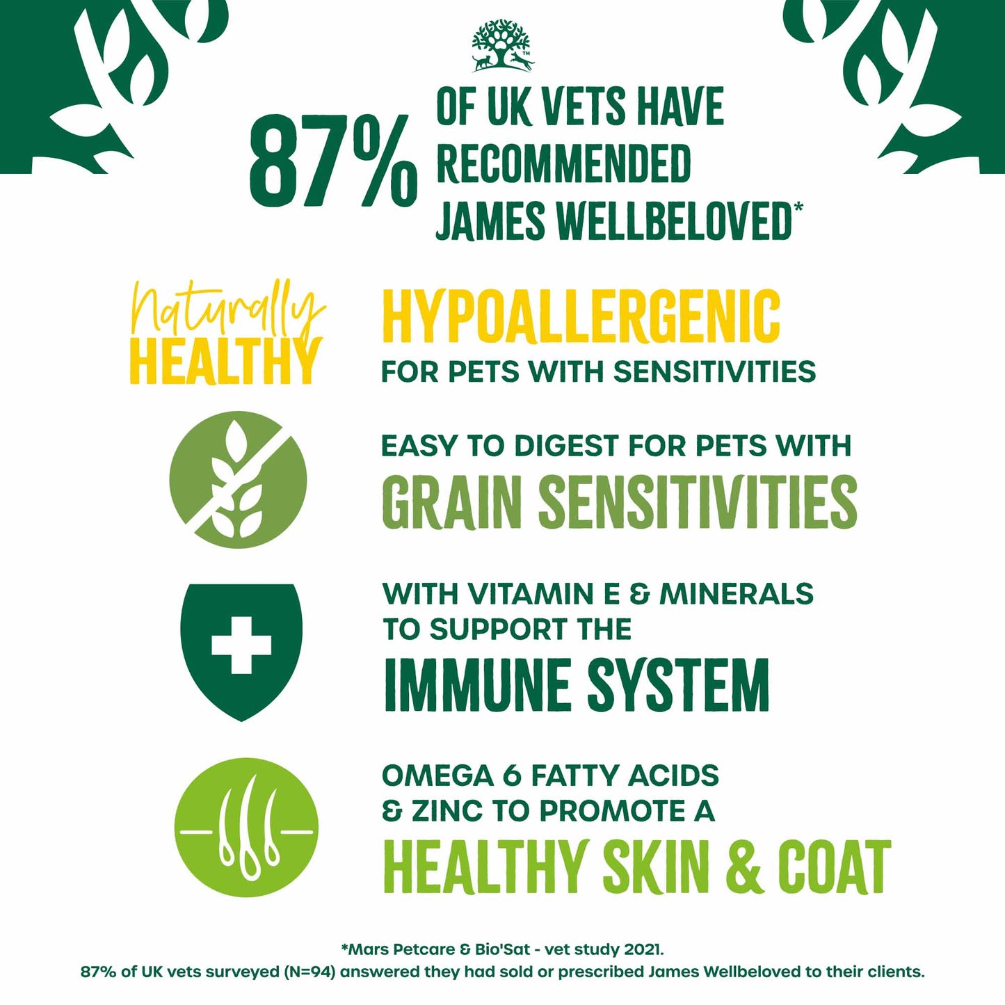 James Wellbeloved Senior Grain Free Wet Cat Food in Jelly - Chicken - 12x85g Pouches