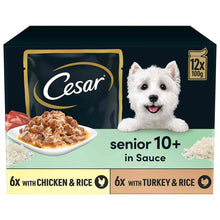 CESAR Mixed Selection Senior Wet Dog Food in Sauce - 12x100g Pouches