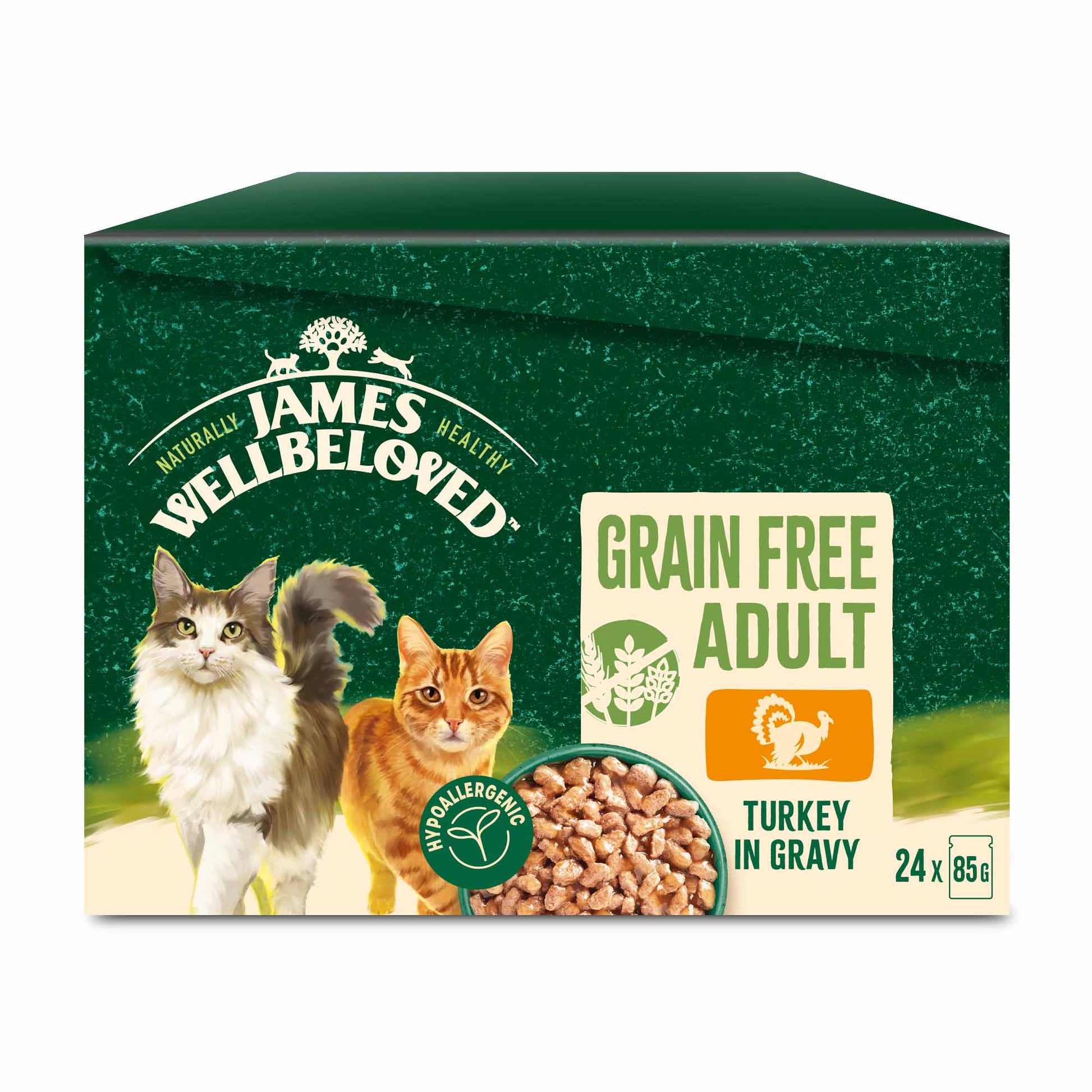 James Wellbeloved James Wellbeloved Grain Free Turkey Adult Wet Cat Food pet food packaging
