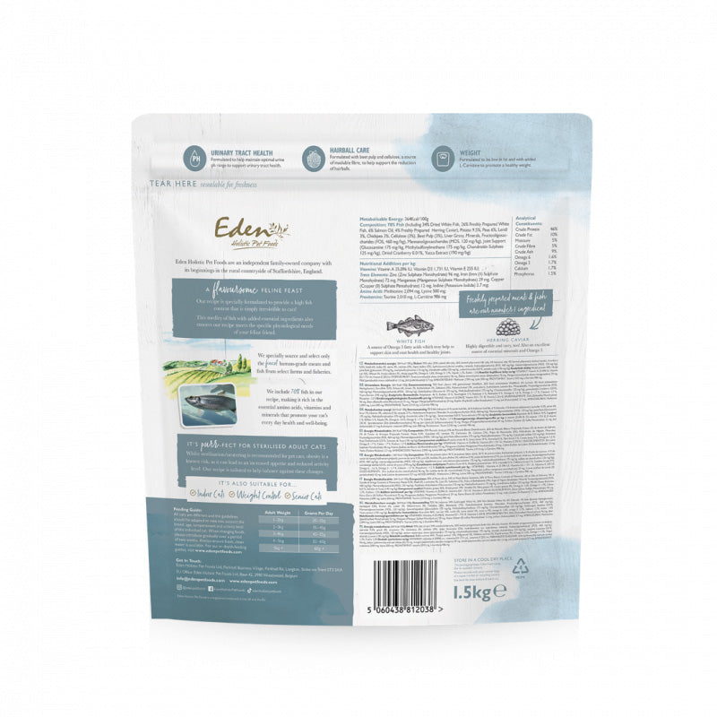 Eden Feline Feast White Fish & Herring Caviar Dry Cat Food