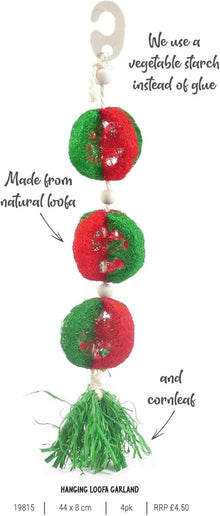 Rosewood Cupid & Comet Hanging Loofa Garland Gnaw Toy for Small Animals