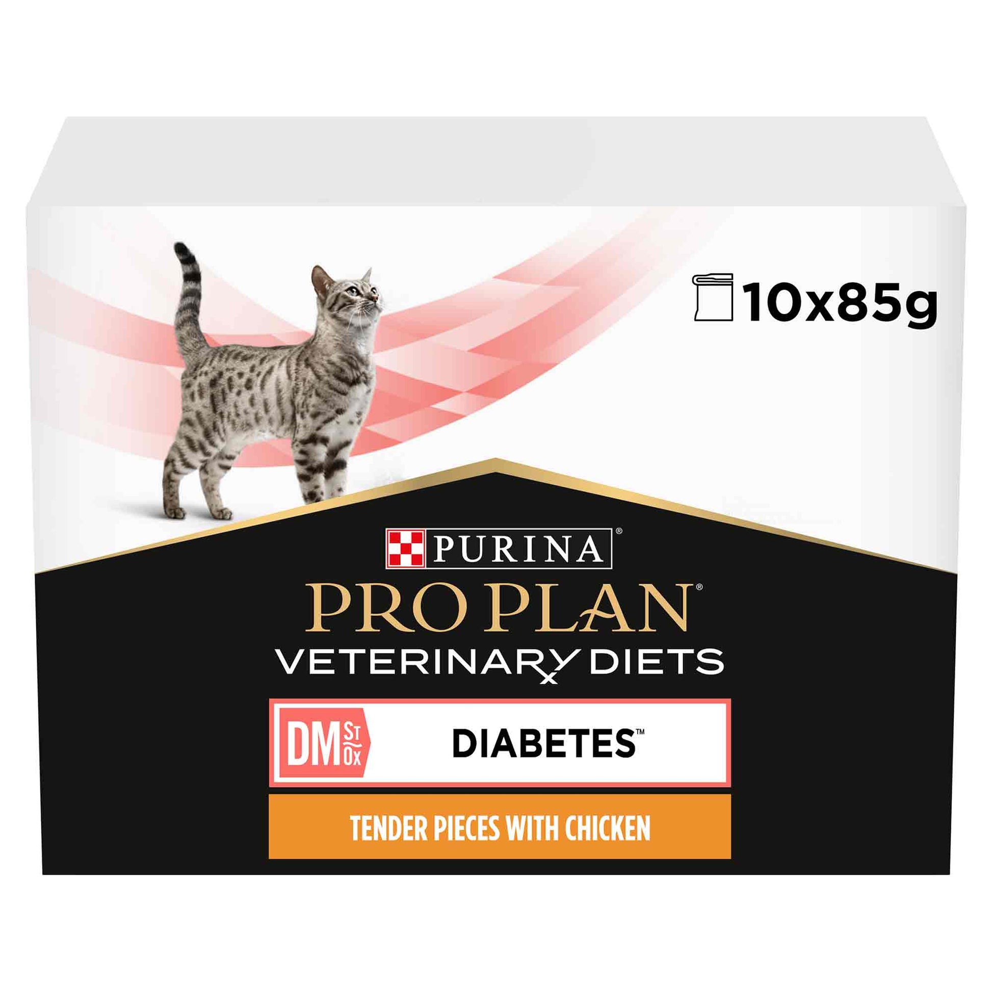Pro Plan Pro Plan Veterinary Diets Dm St Diabetes Management Chicken Adult Wet Cat Food pet food packaging