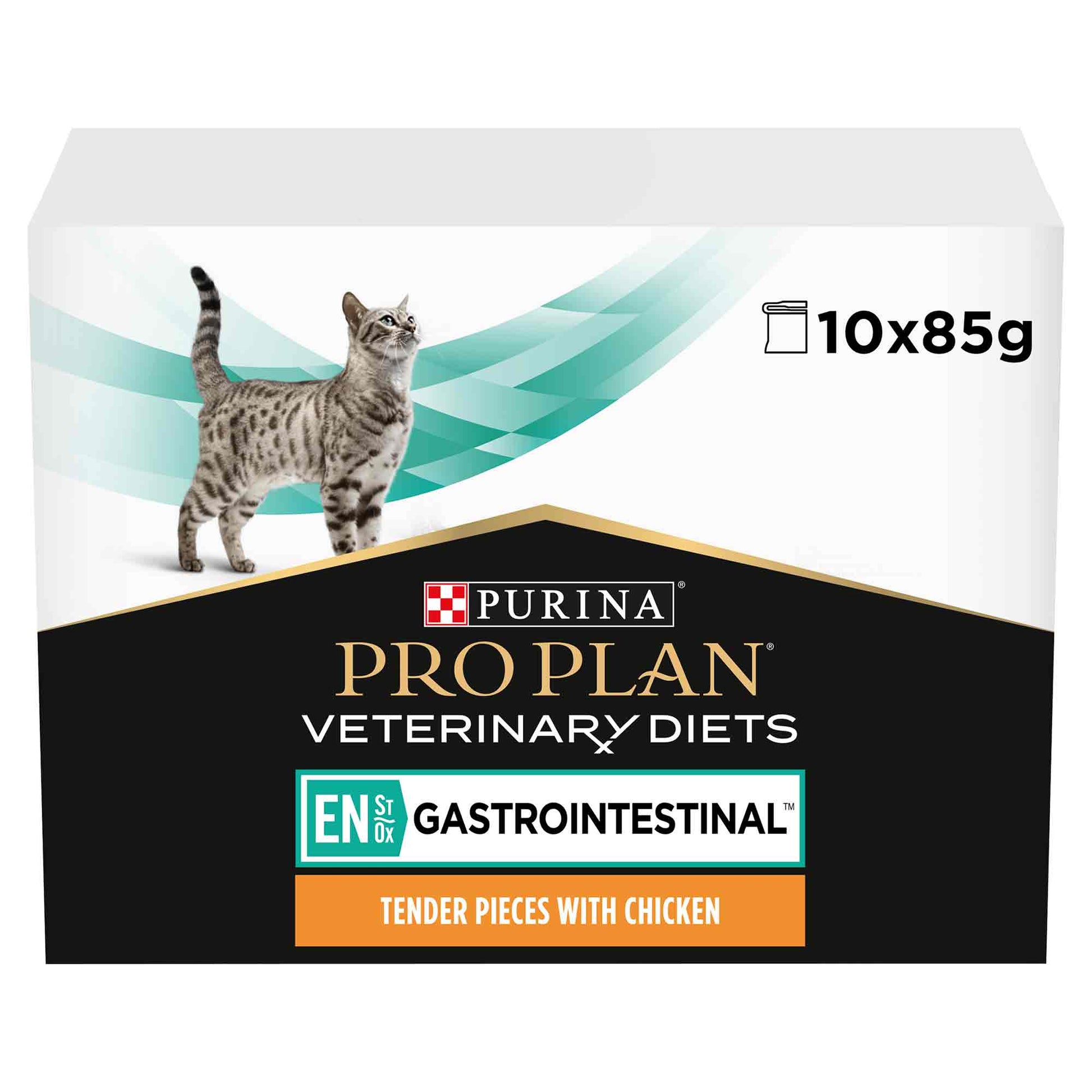 Pro Plan Pro Plan En St Gastrointestinal Chicken Pork Turkey Adult Wet Cat Food pet food packaging