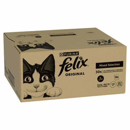 Felix Original Adult Wet Cat Food in Jelly - Mixed Selection - 120x85g Pouches