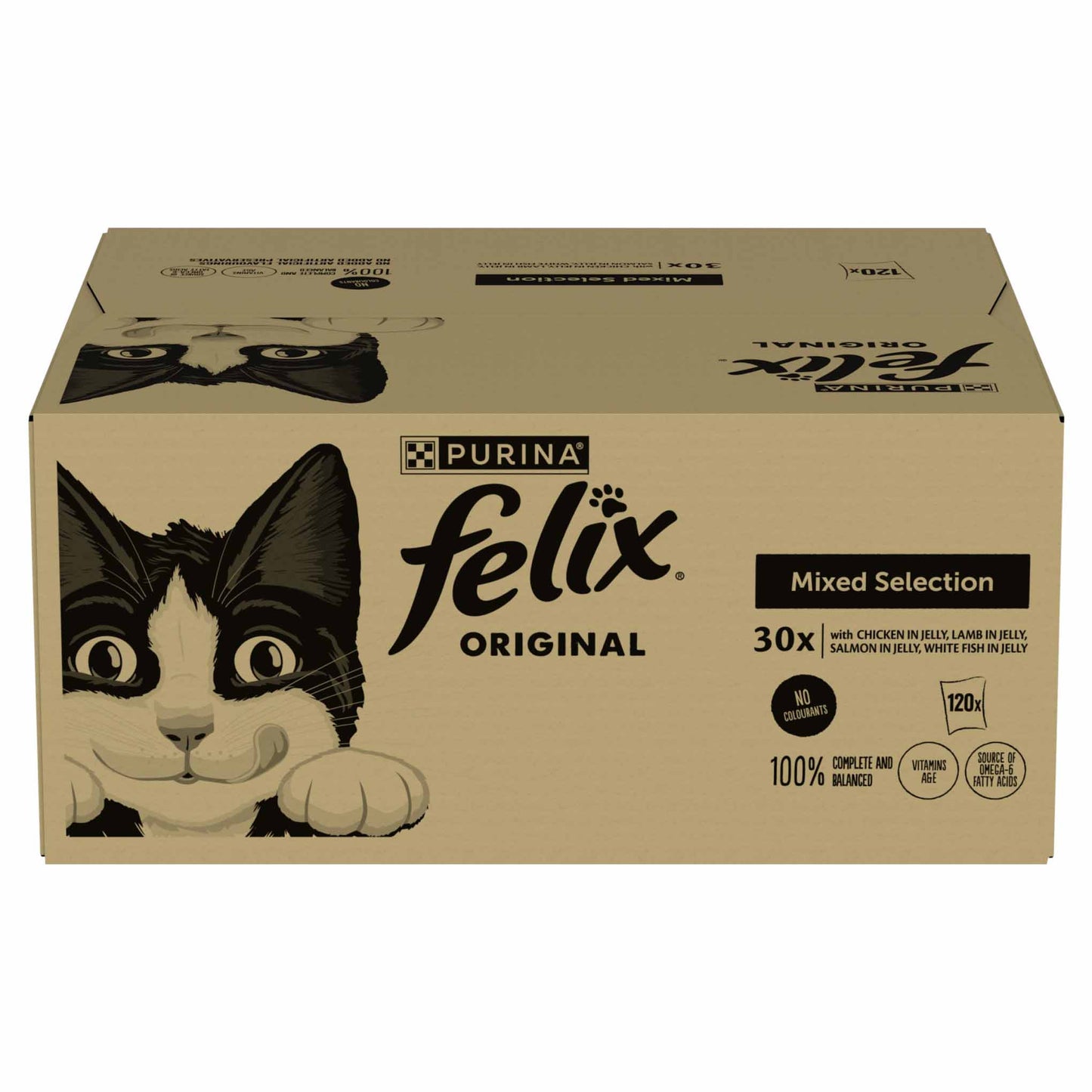 Felix Original Adult Wet Cat Food in Jelly - Mixed Selection - 120x85g Pouches