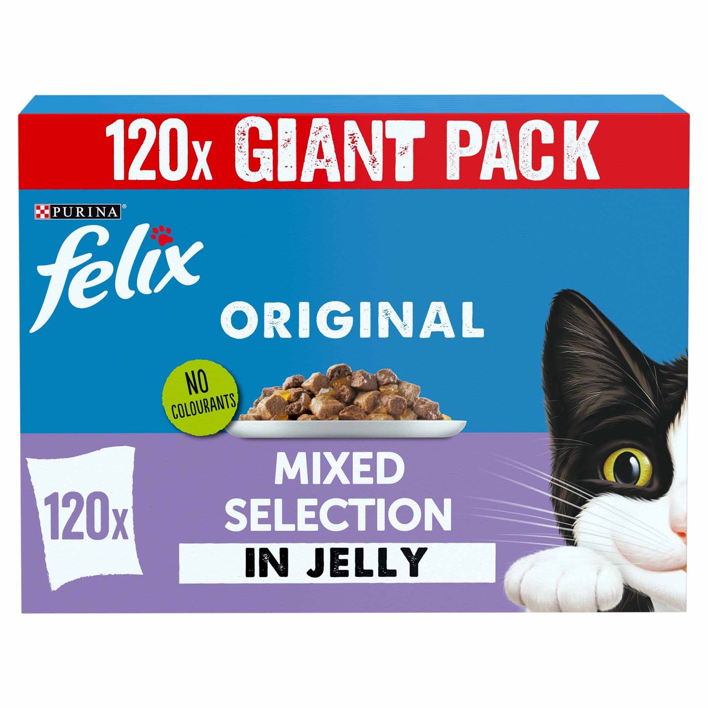 Felix Original Adult Wet Cat Food in Jelly - Mixed Selection - 120x85g Pouches