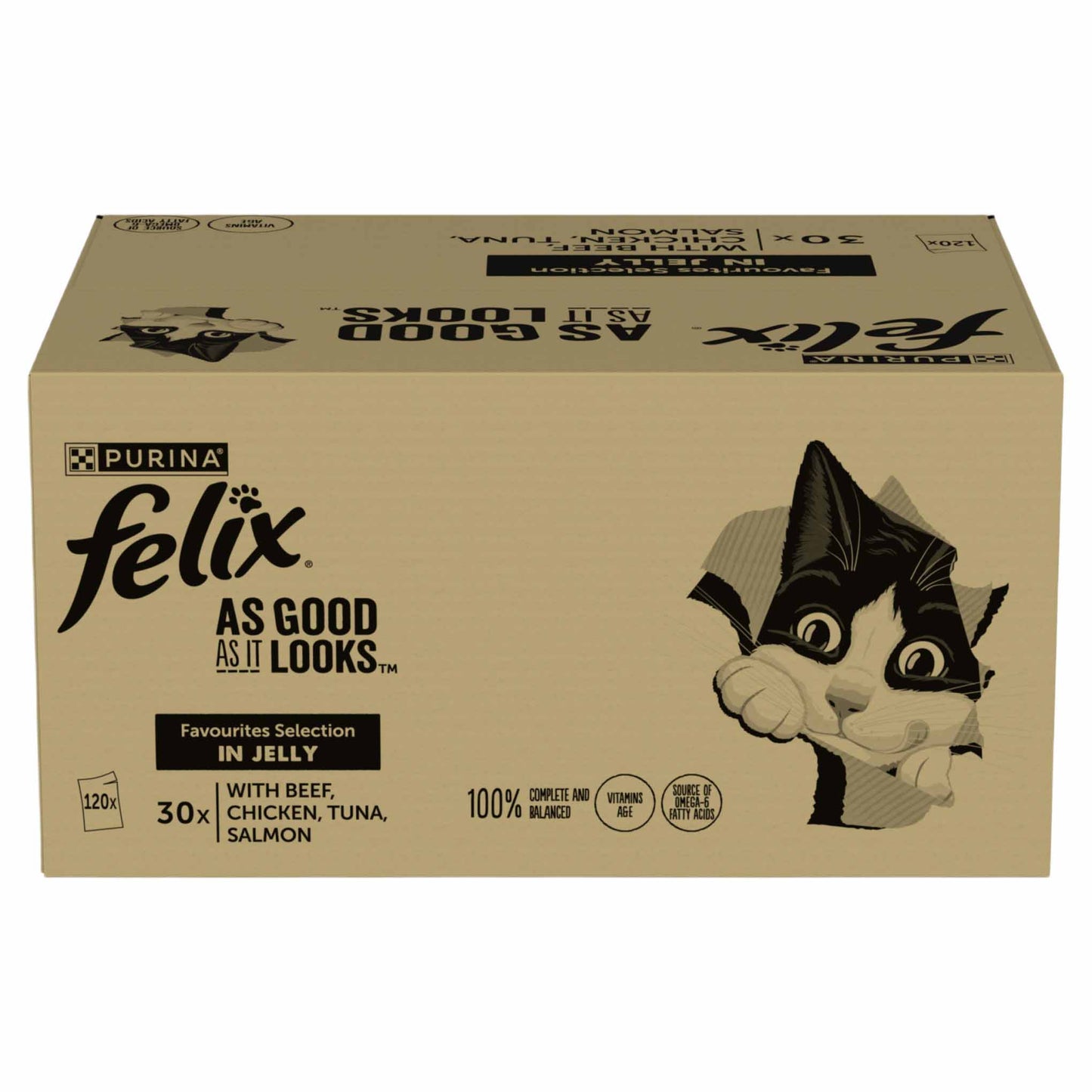 Felix As Good As It Looks Adult Wet Cat Food in Jelly - Favourites Selection 2 - 120x85g Pouches
