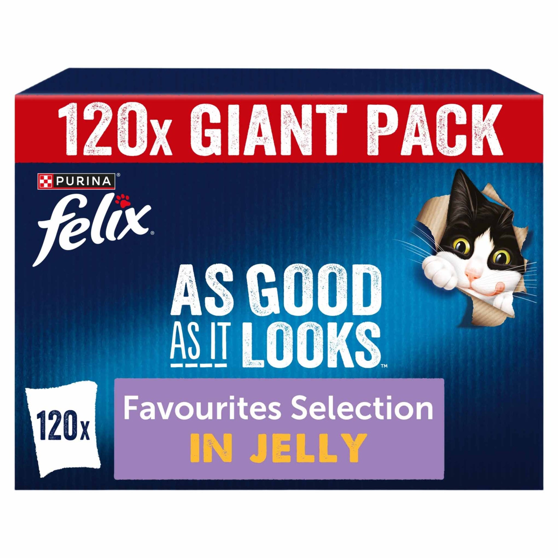 Felix Felix As Good It Looks Favourites Beef Chicken Salmon Tuna Adult Wet Cat Food pet food packaging