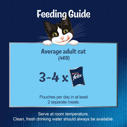 Felix As Good As It Looks Adult Wet Cat Food in Jelly - Favourites Selection 2 - 120x85g Pouches