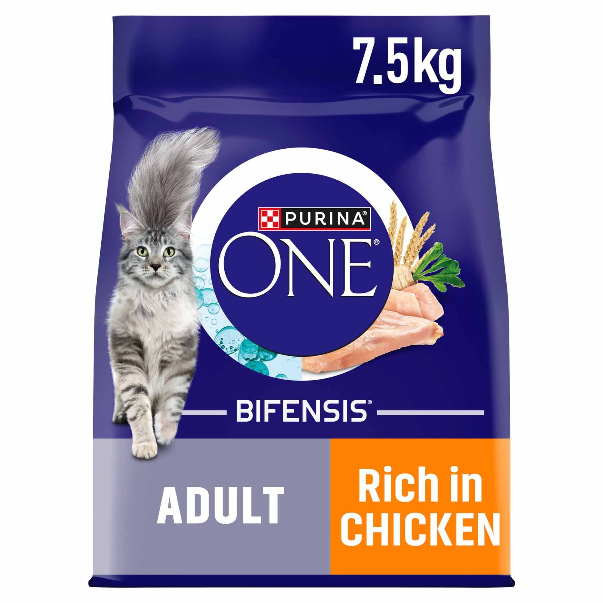 Purina One Purina One Bifensis Chicken Adult Dry Cat Food pet food packaging