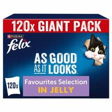 Felix As Good As It Looks Adult Wet Cat Food in Jelly - Favourites Selection - 120x85g Pouches