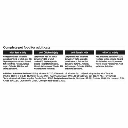 Felix As Good As It Looks Adult Wet Cat Food in Jelly - Favourites Selection - 120x85g Pouches