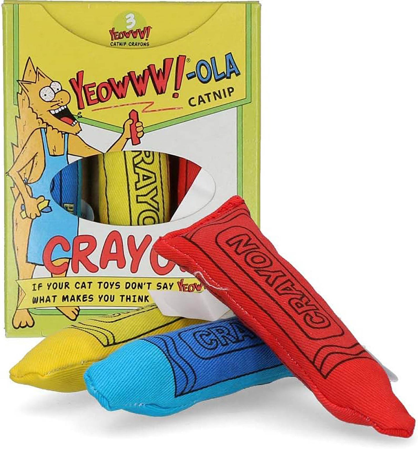 Yeowww!-Ola Crayon Cat Toy - 3 pack