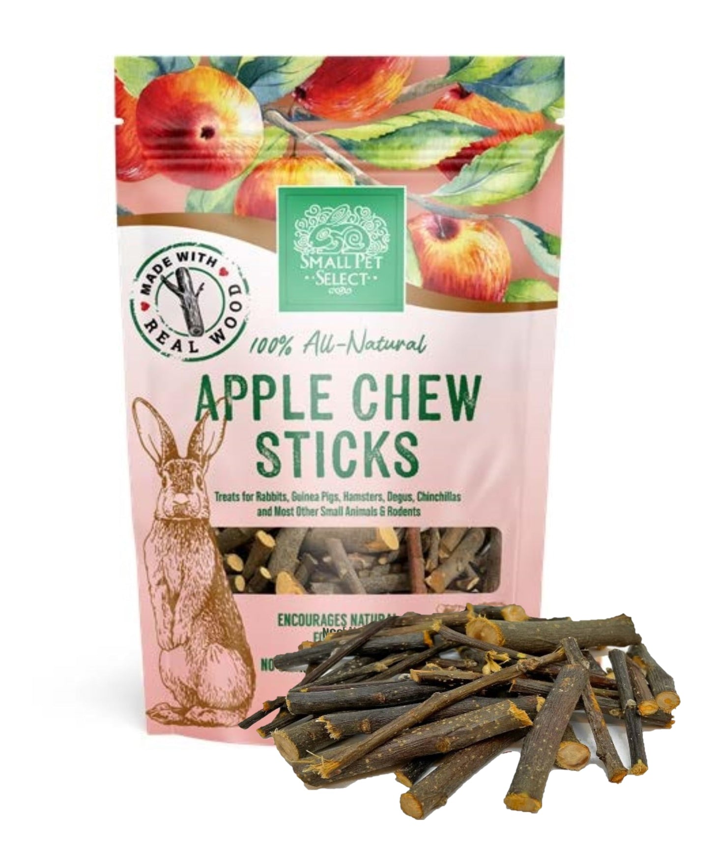 Small Pet Select Apple Chew Stick Treats - 80g