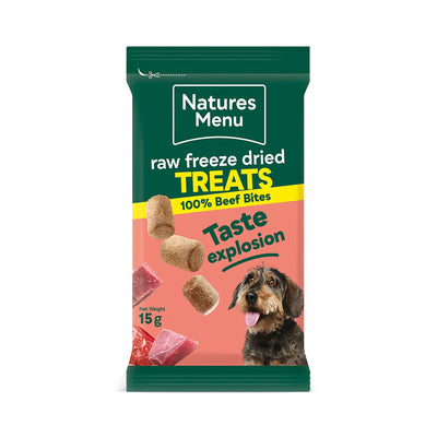 Natures menu Natures Menu Freeze Dried Bite Raw Beef Adult pet food packaging
