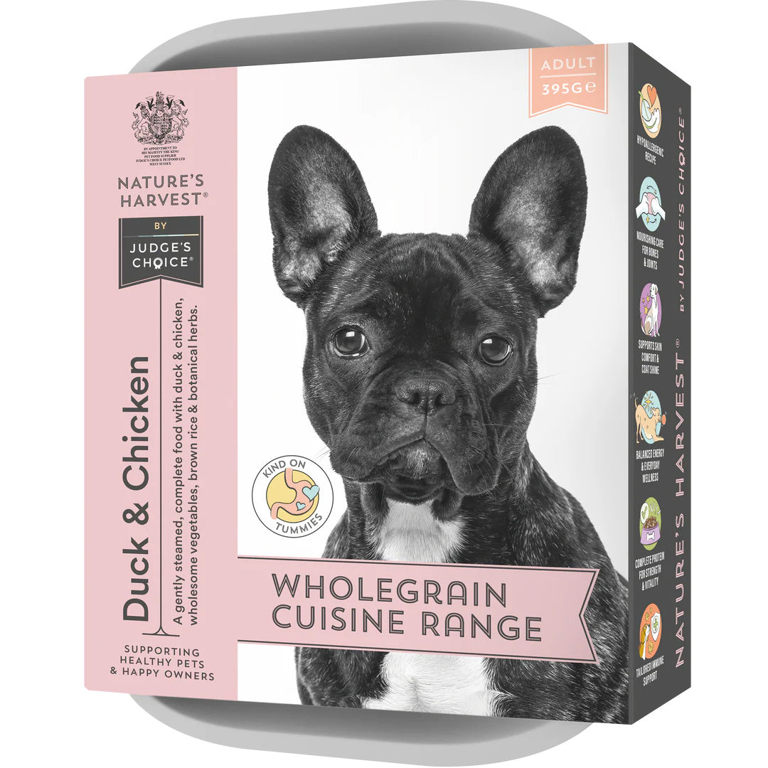 Natures Harvest Natures Harvest Brown Chicken Duck Salmon Adult Wet Dog Food pet food packaging