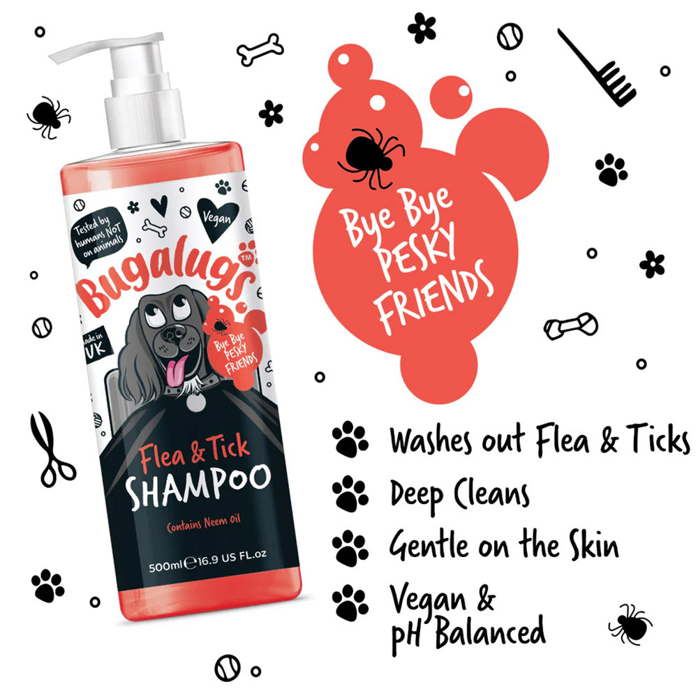 Bugalugs Flea & Tick Shampoo for Dogs - 250ml
