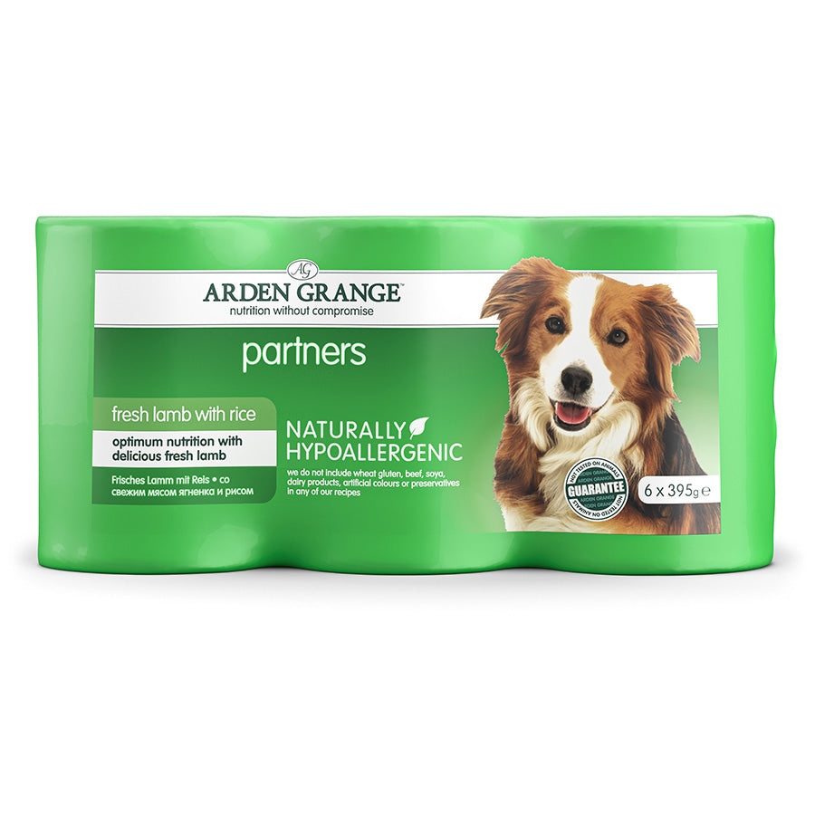 Arden Grange Partners Adult Wet Dog Food - Lamb & Rice - 6x395g Cans