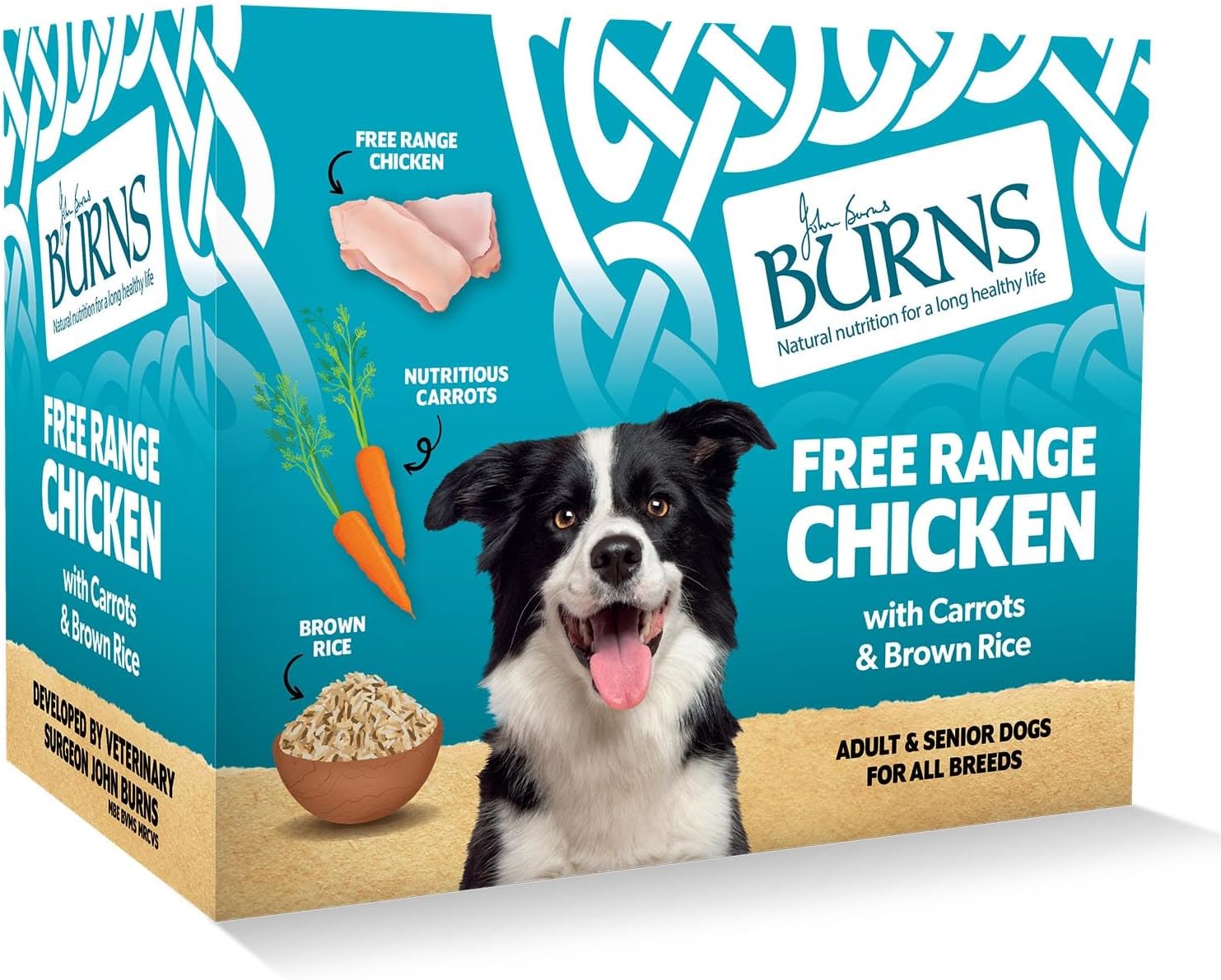 Burns Burns Range Chicken Adult Wet Dog Food pet food packaging