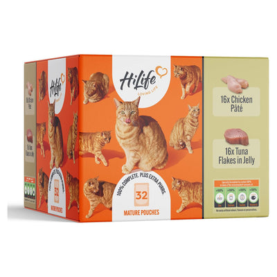 HiLife Hilife Pate Chicken Tuna Senior Wet Cat Food pet food packaging