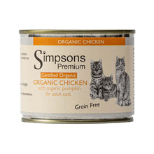 Simpsons Premium Adult Wet Cat Food - Organic Chicken & Pumpkin - 6x200g Cans