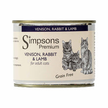 Simpsons Premium Adult Wet Cat Food - Venison, Rabbit & Lamb - 6x200g Cans