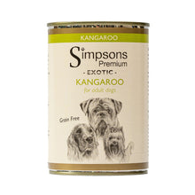 Simpsons Premium Adult Wet Dog Food - Kangaroo with Organic Vegetables - 6x400g Cans