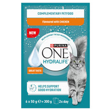 PURINA ONE® HYDRALIFE with Chicken Adult Wet Cat Food - 6x50g Pouches