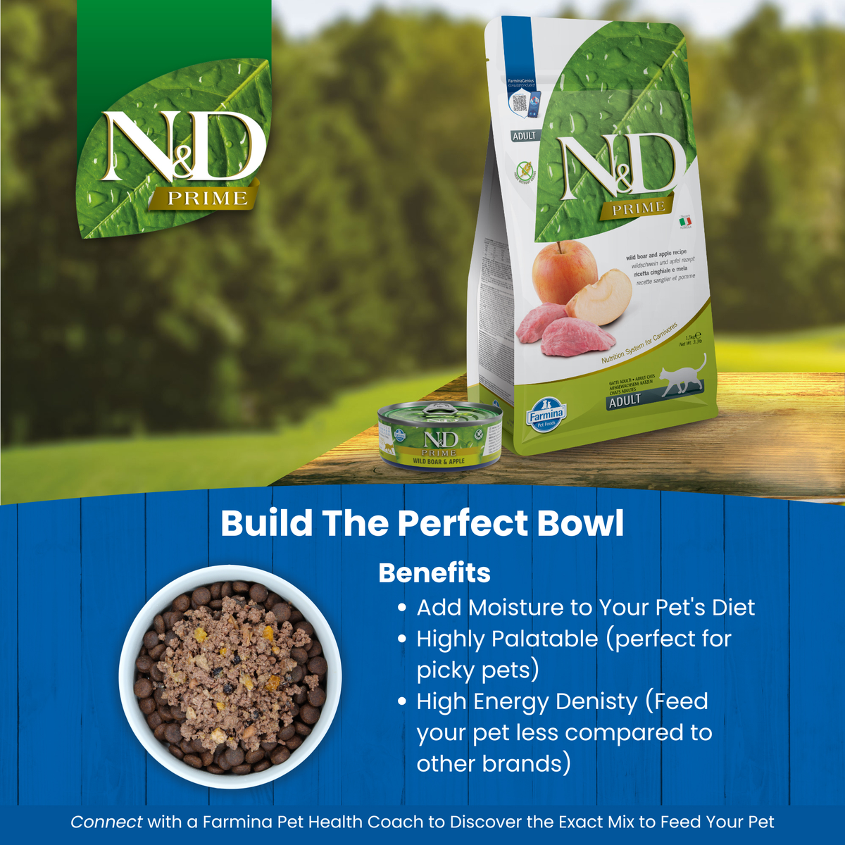 Farmina N&D Prime Adult Wet Cat Food - Wild Boar & Apple