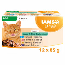 Iams Adult Wet Cat Food in Jelly - Land & Sea Collection - 12x85g Pouches