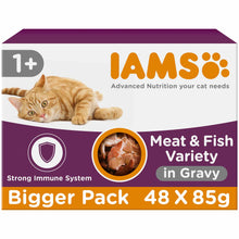 Iams Adult Wet Cat Food in Gravy - Land & Sea Collection - 48x85g Pouches