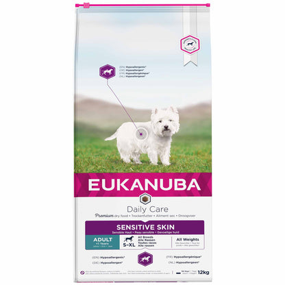 Eukanuba Daily Care Sensitive Skin Adult Dry Dog Food - Fish