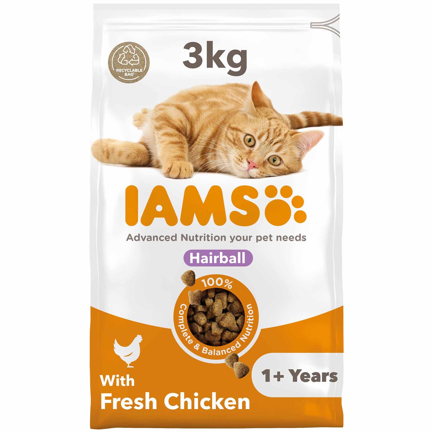 IAMS Hairball Dry Cat Food - Chicken