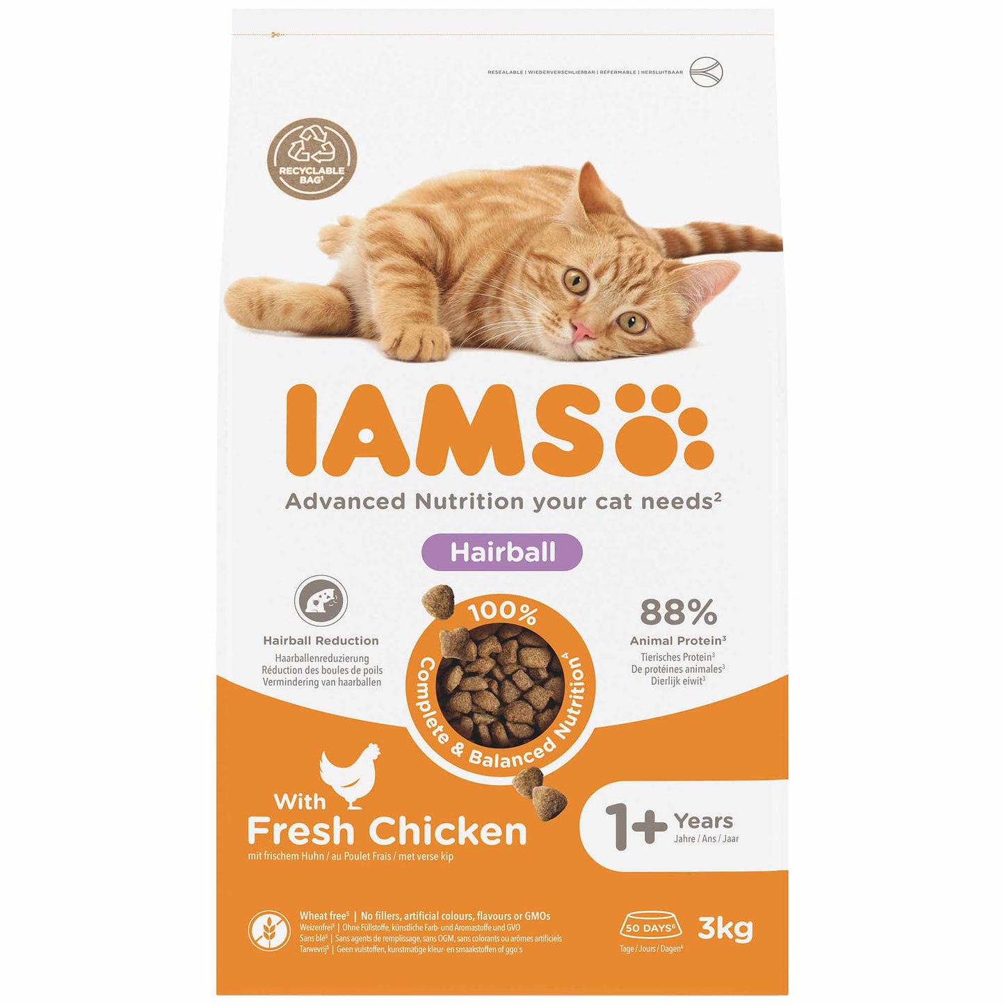IAMS Hairball Dry Cat Food - Chicken