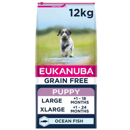 Eukanuba Grain Free Large Breed Puppy&Junior Dry Dog Food - Ocean Fish