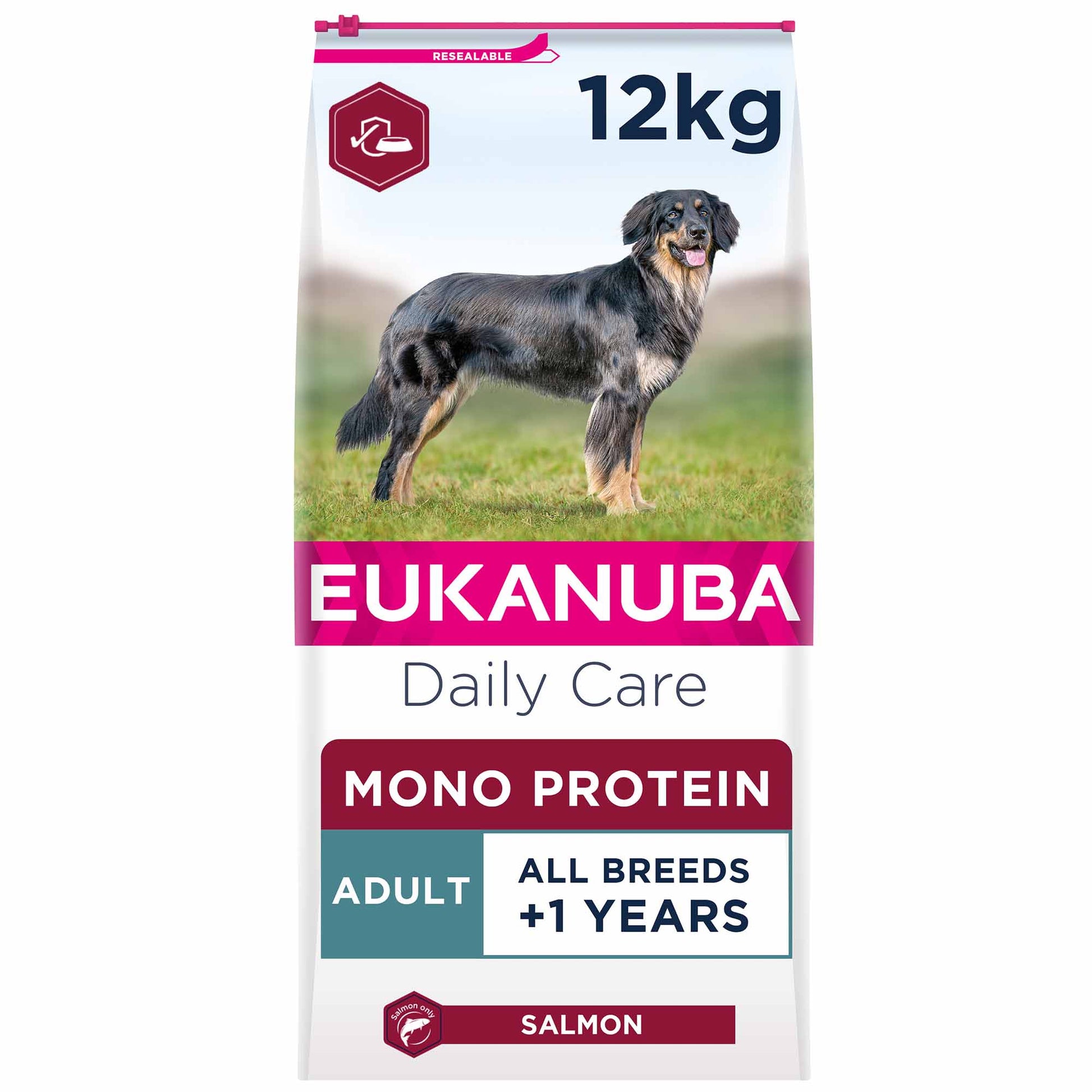 Eukanuba Eukanuba Daily Care Mono Protein Salmon Adult Dry Dog Food pet food packaging