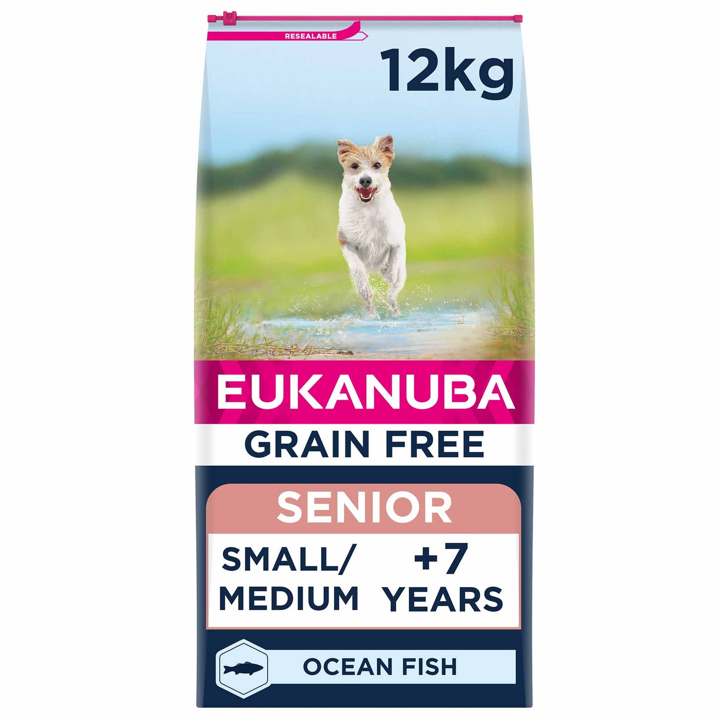 Eukanuba Grain Free Small/Medium Breed Senior Dry Dog Food - Ocean Fish