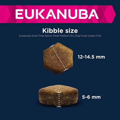 Eukanuba Grain Free Small/Medium Breed Senior Dry Dog Food - Ocean Fish