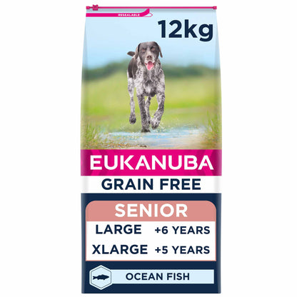 Eukanuba Grain Free Large Breed Senior Dry Dog Food - Ocean Fish