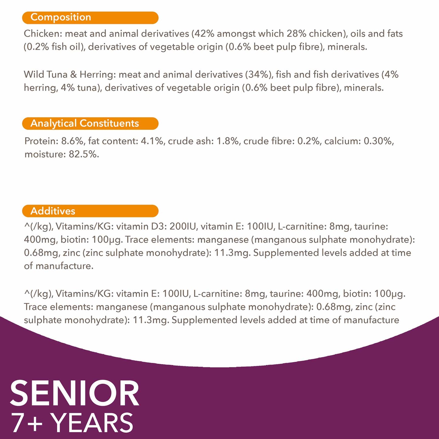 Iams Senior Wet Cat Food in Gravy - Land & Sea Collection - 8x85g Pouches