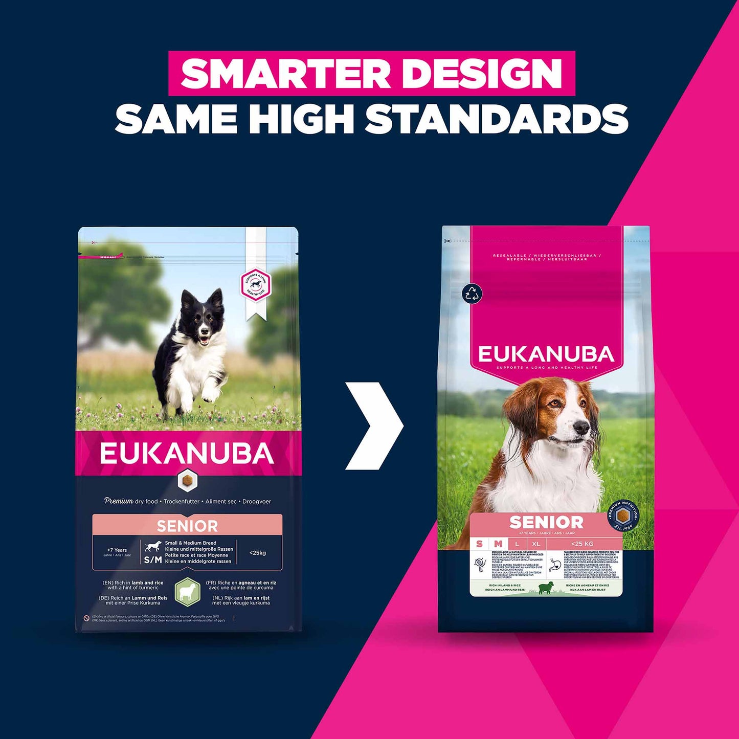 Eukanuba Small/Medium Breed Senior Dry Dog Food - Lamb & Rice