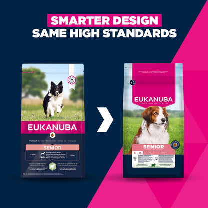 Eukanuba Small/Medium Breed Senior Dry Dog Food - Lamb & Rice