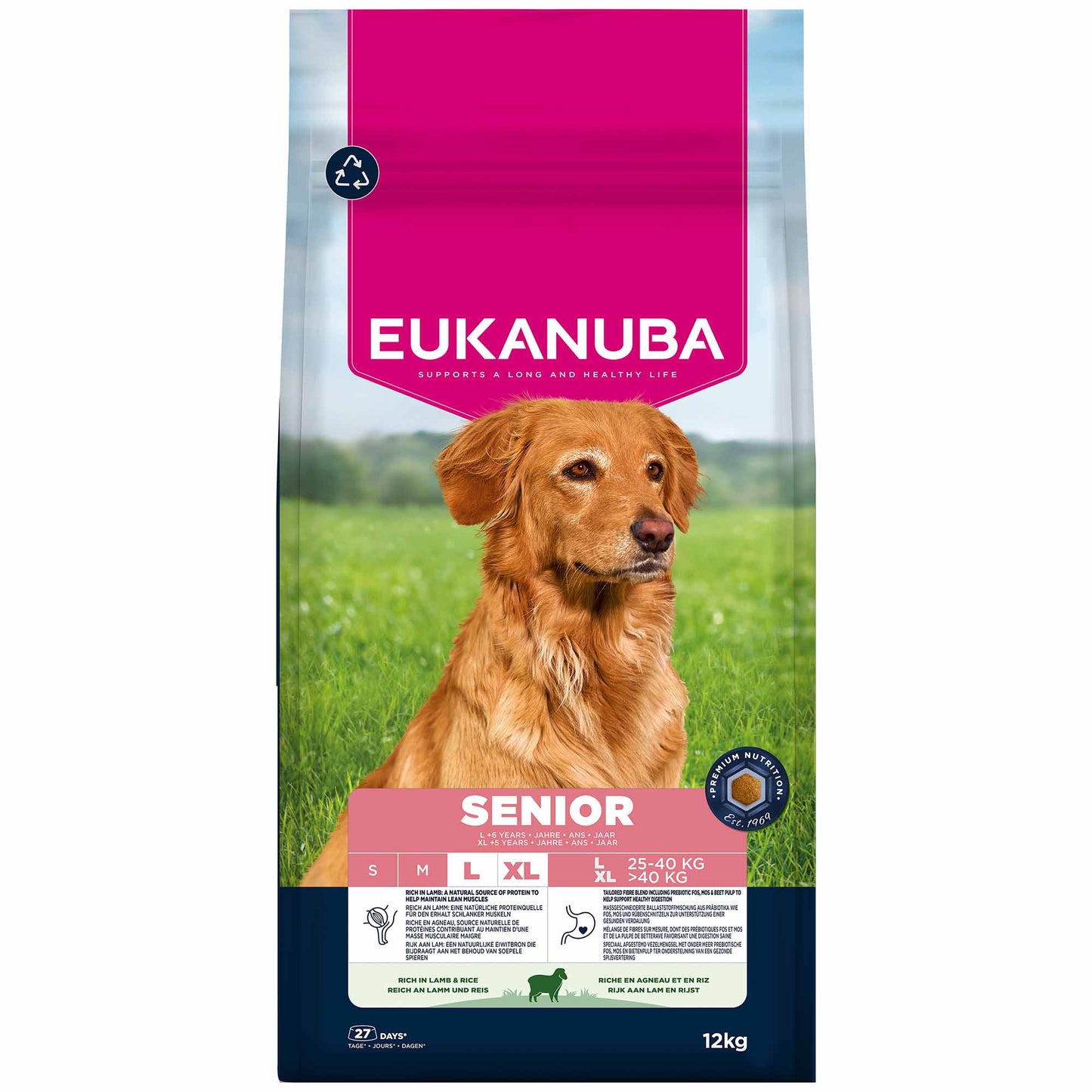 Eukanuba Large Breed Senior Dry Dog Food - Lamb & Rice