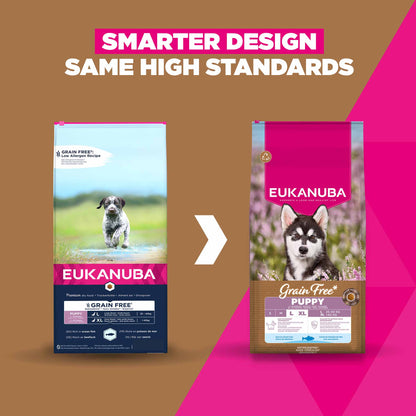 Eukanuba Grain Free Large Breed Puppy&Junior Dry Dog Food - Ocean Fish