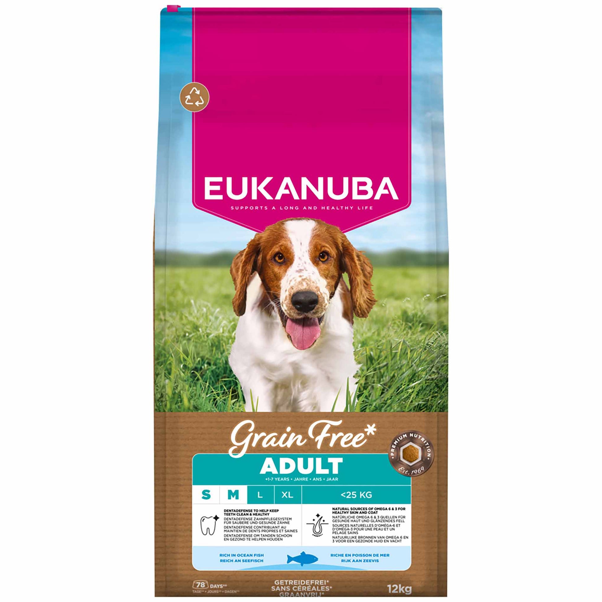 Eukanuba Eukanuba Grain Free Ocean Small Adult Dry Dog Food pet food packaging