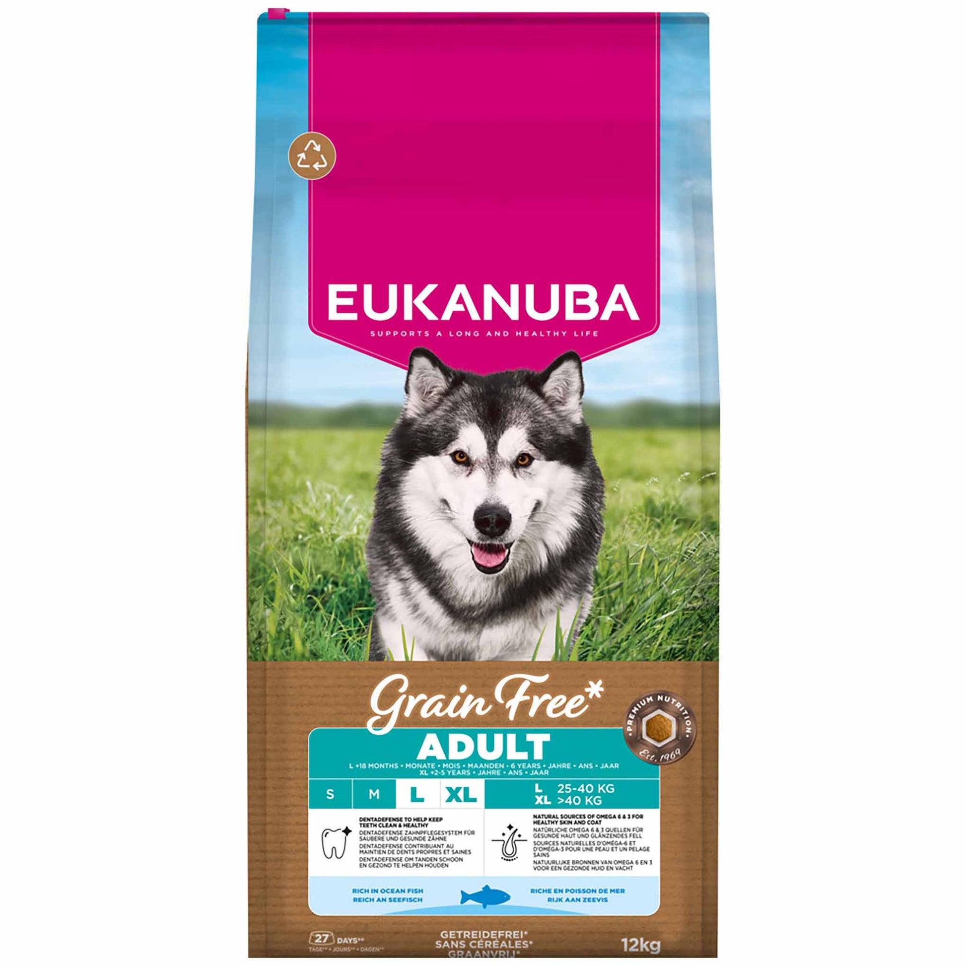 Eukanuba Eukanuba Pork Adult Dry Dog Food pet food packaging