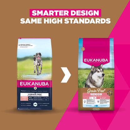 Eukanuba Grain Free Large Breed Senior Dry Dog Food - Ocean Fish
