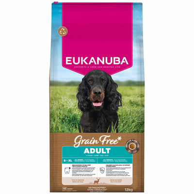 Eukanuba Eukanuba Grain Free Venison Adult Dry Dog pet food packaging