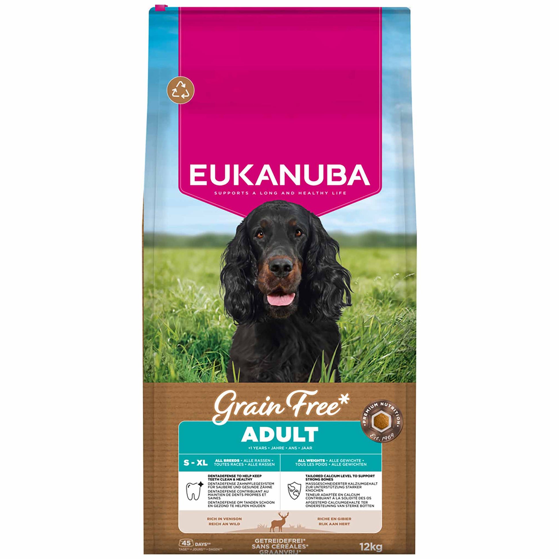Eukanuba Eukanuba Chicken Turkey Venison Adult Dry Dog Food pet food packaging