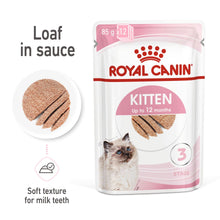 Royal Canin Feline Health Nutrition Kitten Wet Cat Food in Loaf - 12x85g Pouches